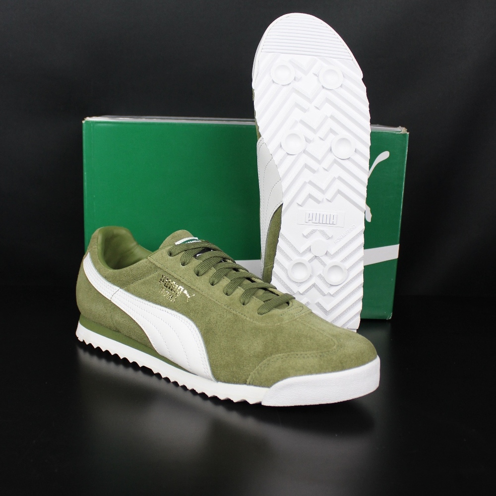 Puma Capulet Olive White Gold Roma Suede - Picture 5 of 5